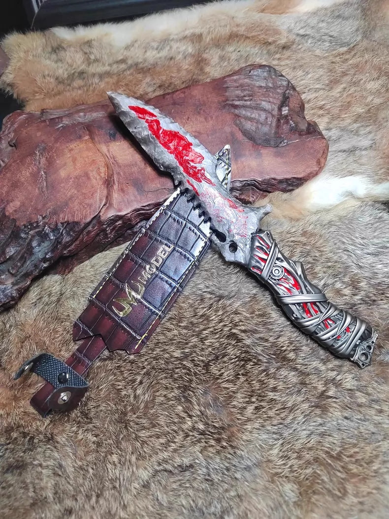 Silver Sheen Obsidian Knapped Stone Tool — Delta Force: Executioner