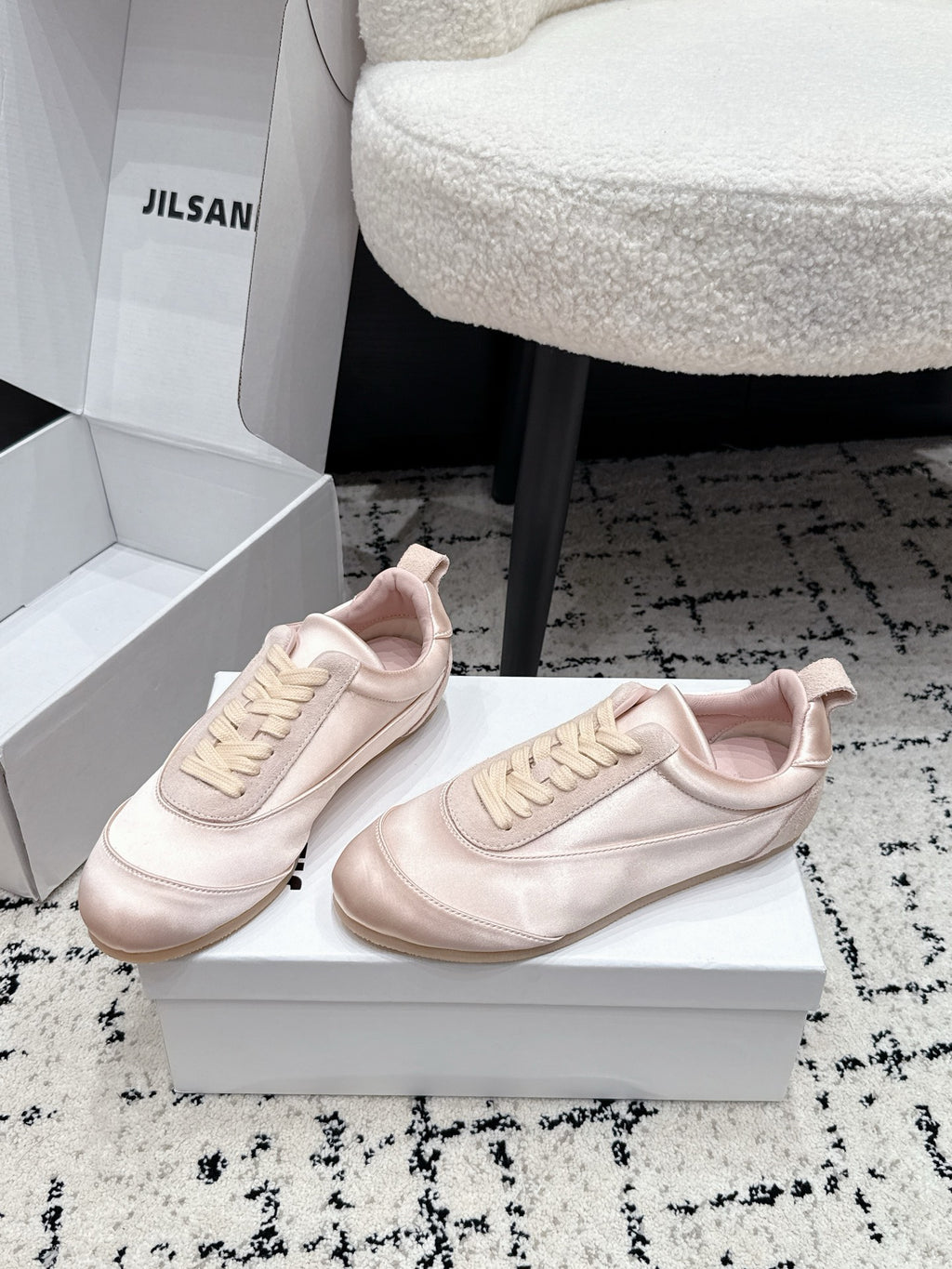 Jil Sander Satin German Army Trainers (Pink)