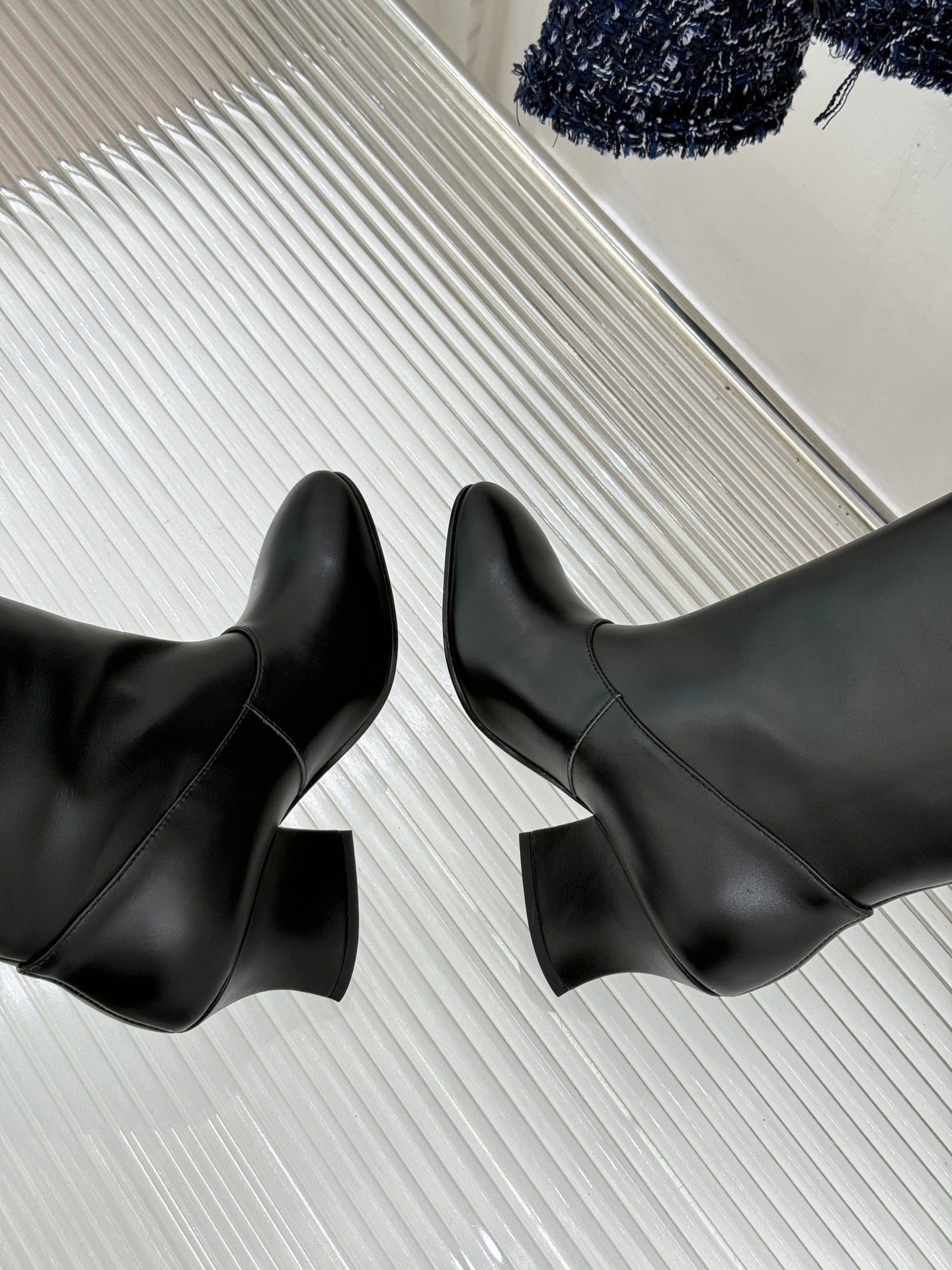 Jil Sander Lace-Up Block-Heel Boots (Black)