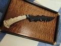 Knapped stone knife, obsidian crystal knife, flame-style stone blade, obsidian blade, obsidian "dragon-glass" treasure knife.