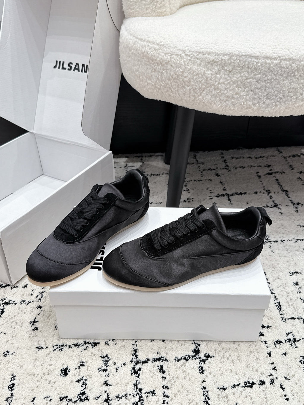 Jil Sander Satin German Army Trainers (Black)