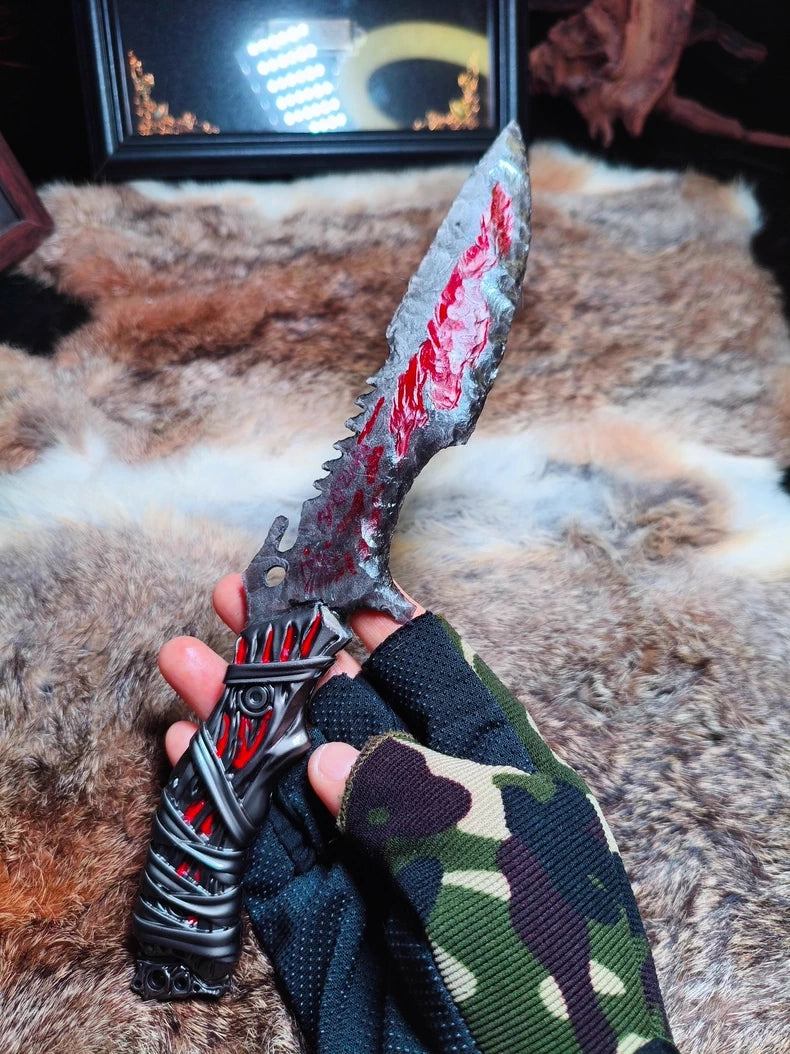 Silver Sheen Obsidian Knapped Stone Tool — Delta Force: Executioner