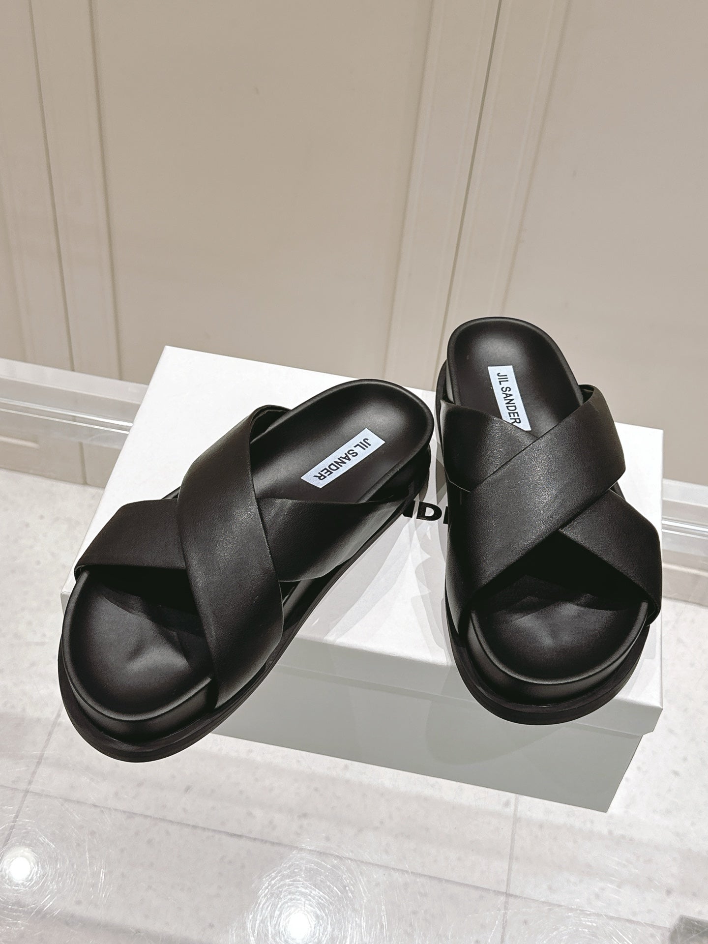 Jil Sander Spring/Summer New Beach Slides (Black)