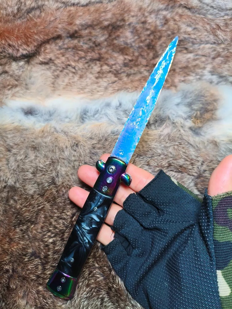 CSGO short sword, white opal, crafted stone artifact, couple's birthday gift, artwork.