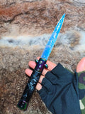 CSGO short sword, white opal, crafted stone artifact, couple's birthday gift, artwork.