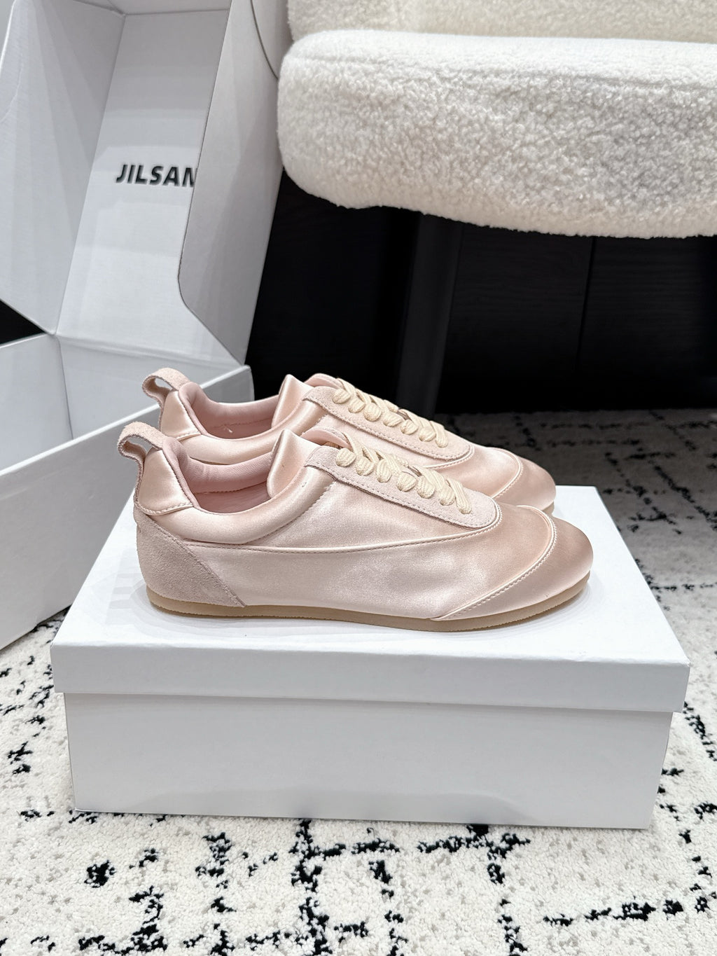 Jil Sander Satin German Army Trainers (Pink)