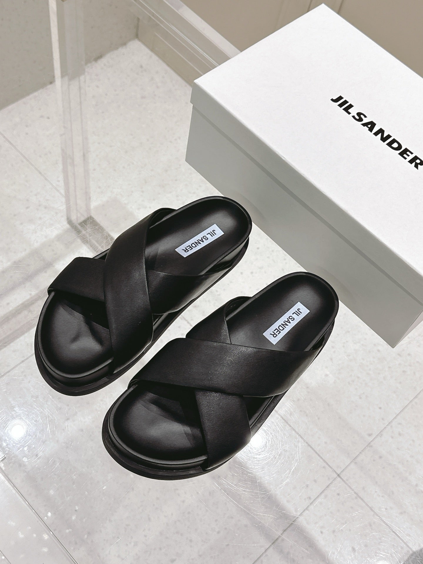 Jil Sander Spring/Summer New Beach Slides (Black)