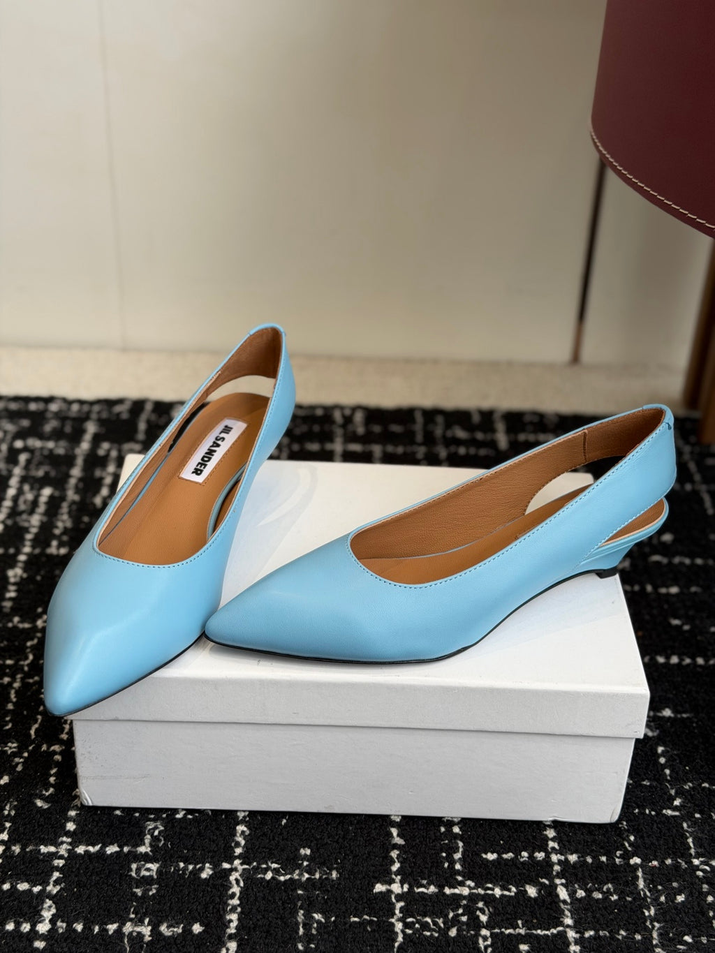 Jil Sander Low-Heeled Mule Sandals (Blue)