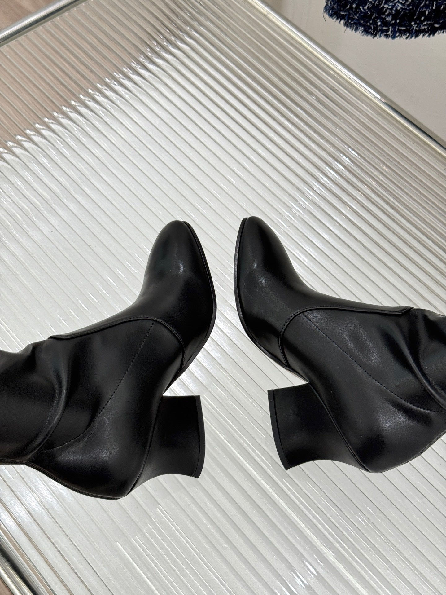 Jil Sander Block-Heel Stretch Boots (Black)