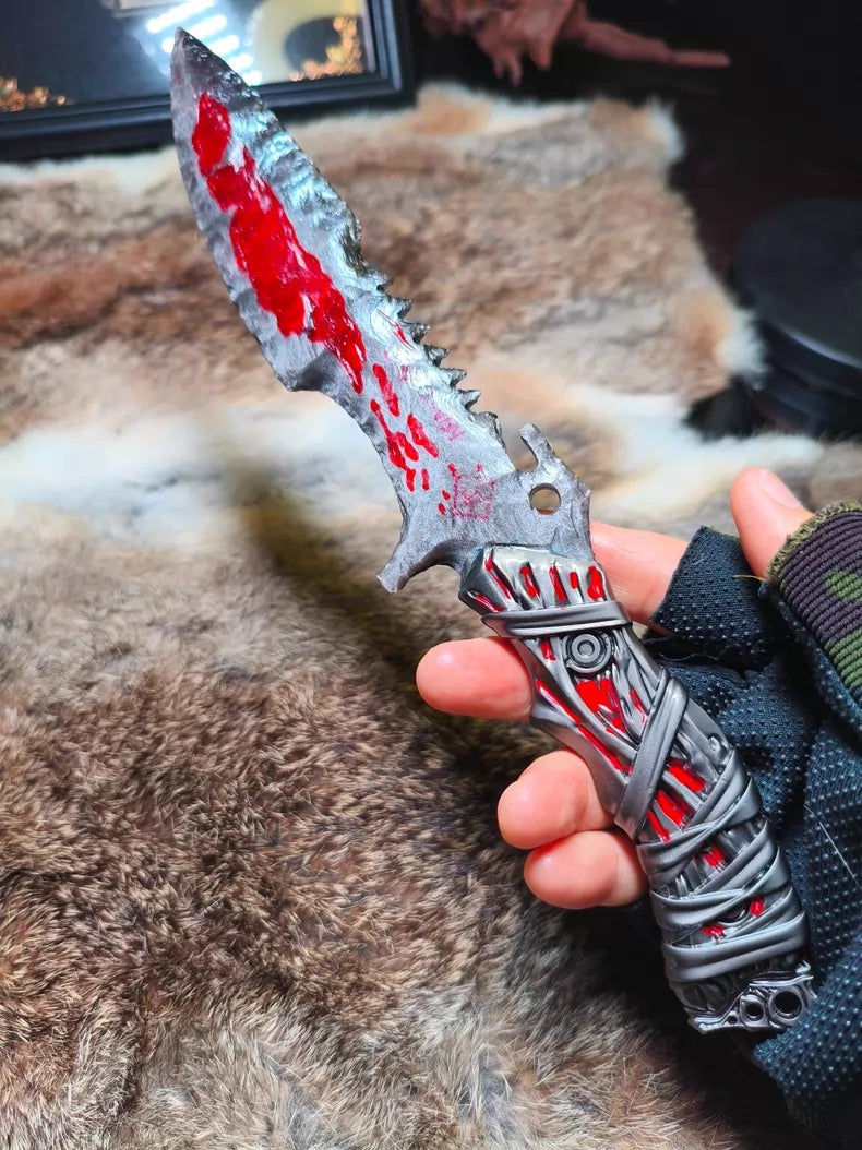 Silver Sheen Obsidian Knapped Stone Tool — Delta Force: Executioner