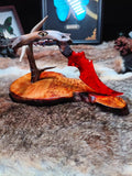 Glacial Relics × Crimson Glazed Glass | Hand-forged Stone Artifacts