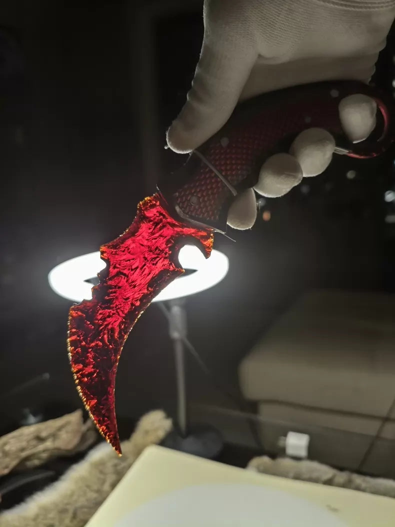 Chipped Stone Delta Red Owl Karambit