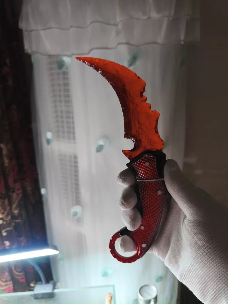 Chipped Stone Delta Red Owl Karambit