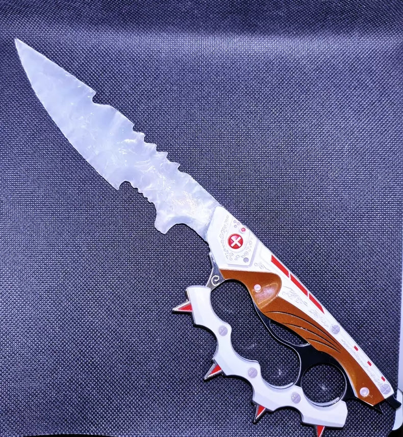 Creed / Delta Force: Stone-crafted Blade — New Knife Skin — Ultra-High Difficulty — 1:1 Replica — High-Difficulty Alien-Style Blade with Metal Handle