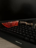 Chipped Stone Knife — Crimson Flame Treasure Blade