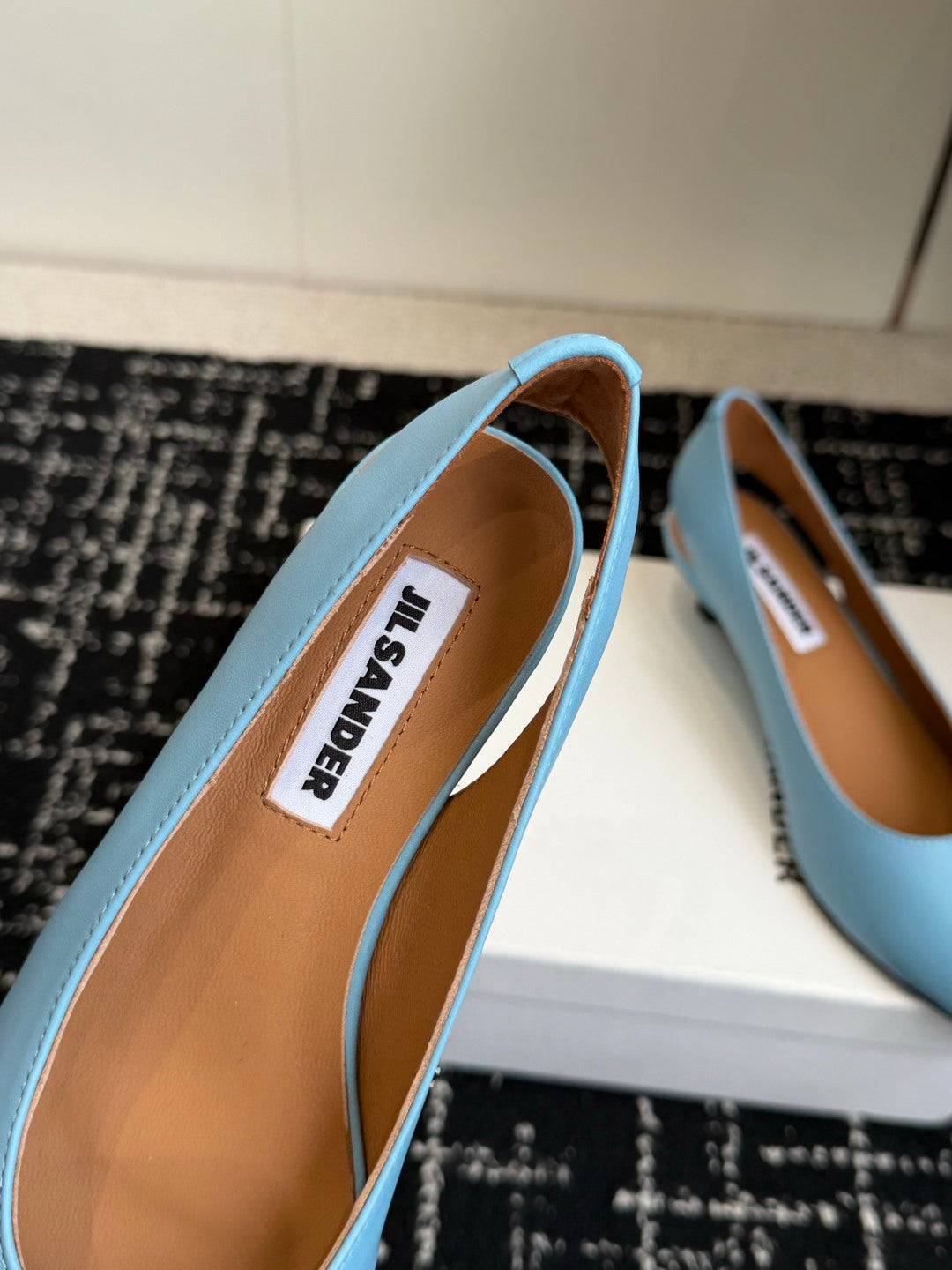 Jil Sander Low-Heeled Mule Sandals (Blue)