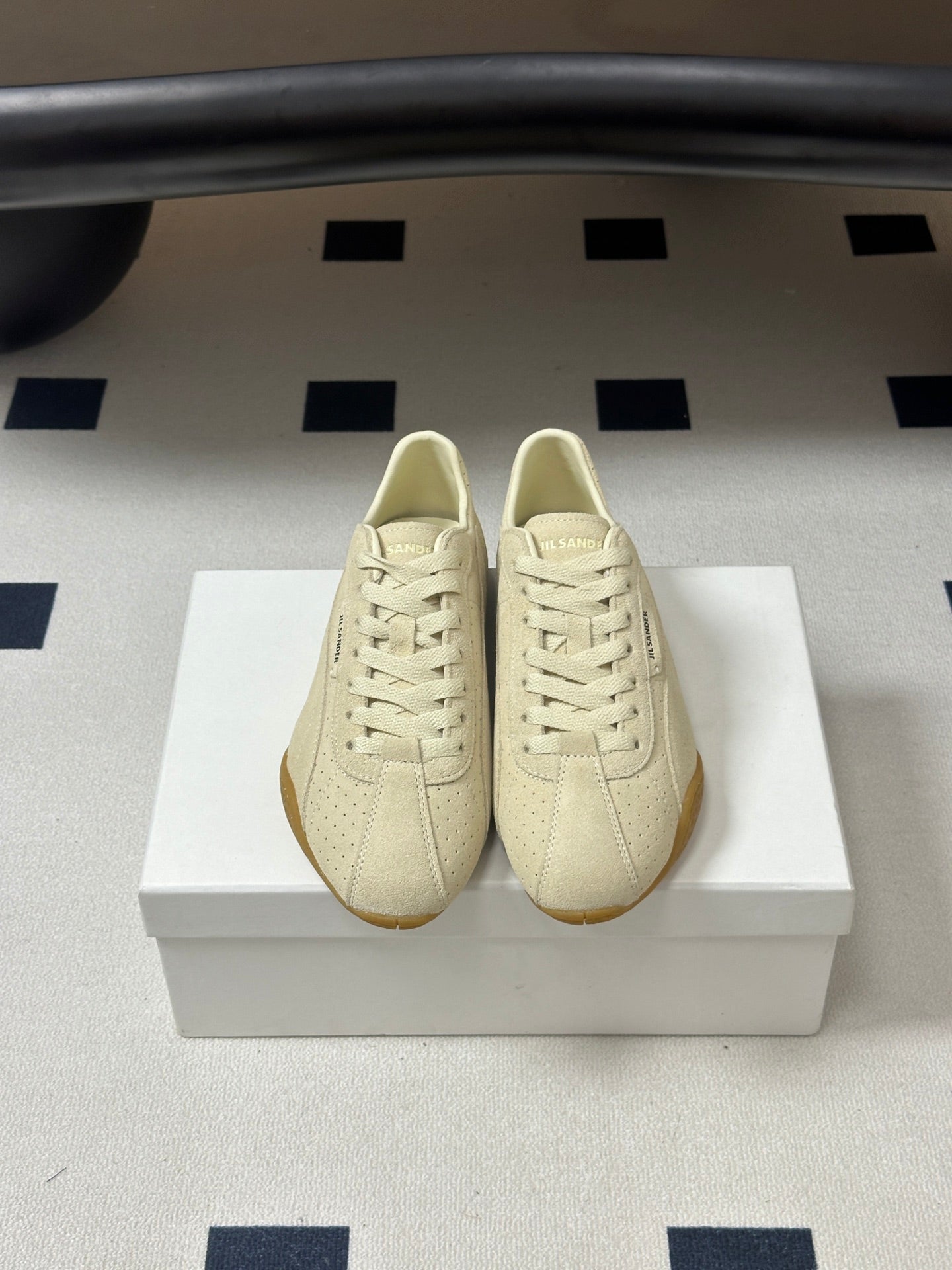 JIL SANDER x PUMA Collaboration Low-Top "German Army Trainer" Style Sneakers (Off-White)