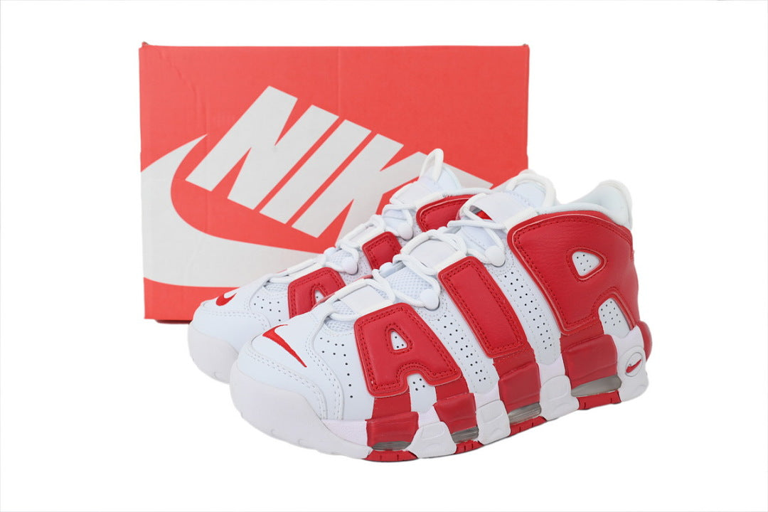 Nike Air More Uptempo Sneakers 'White Red'