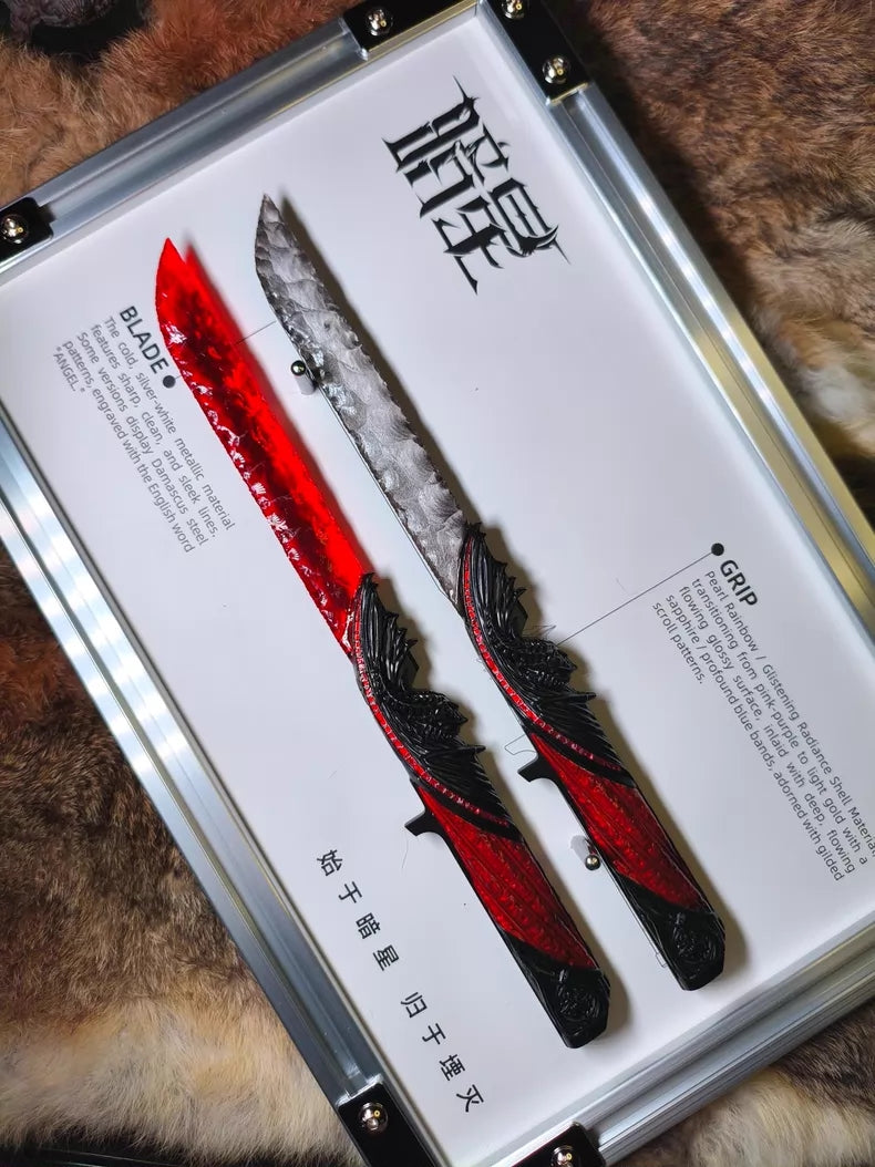 Delta Force: "Dark Star Demon" (Corrupted/Dark Form); Hand-forged stone-style knife (custom-made).