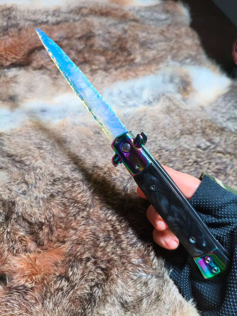 CSGO short sword, white opal, crafted stone artifact, couple's birthday gift, artwork.