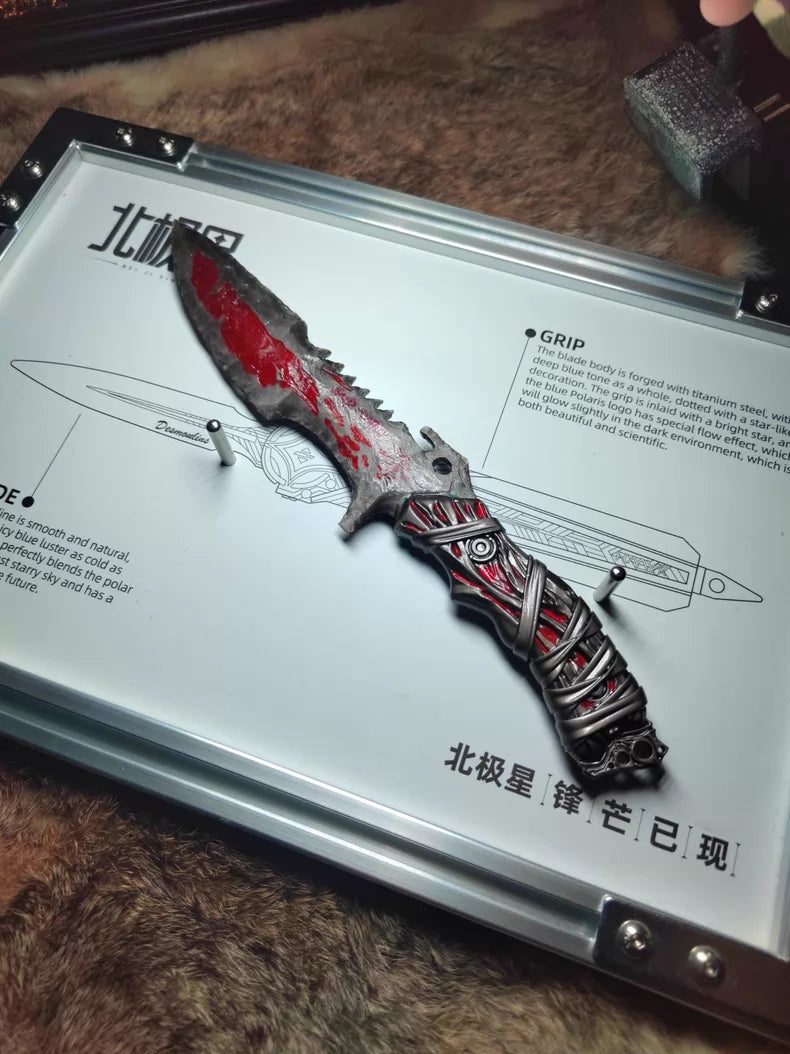Silver Sheen Obsidian Knapped Stone Tool — Delta Force: Executioner