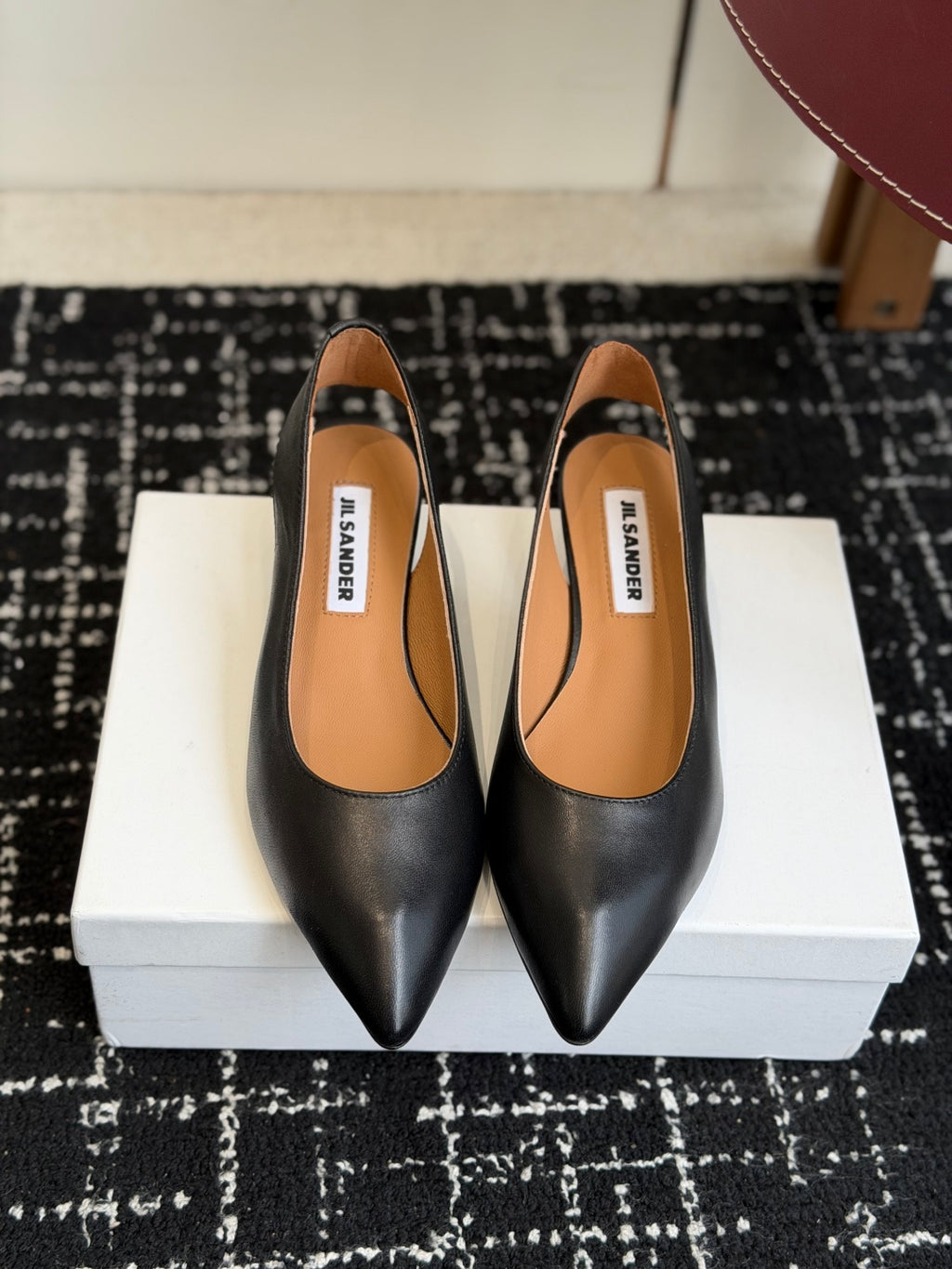 Jil Sander Low-Heel Mule Sandals (Black)