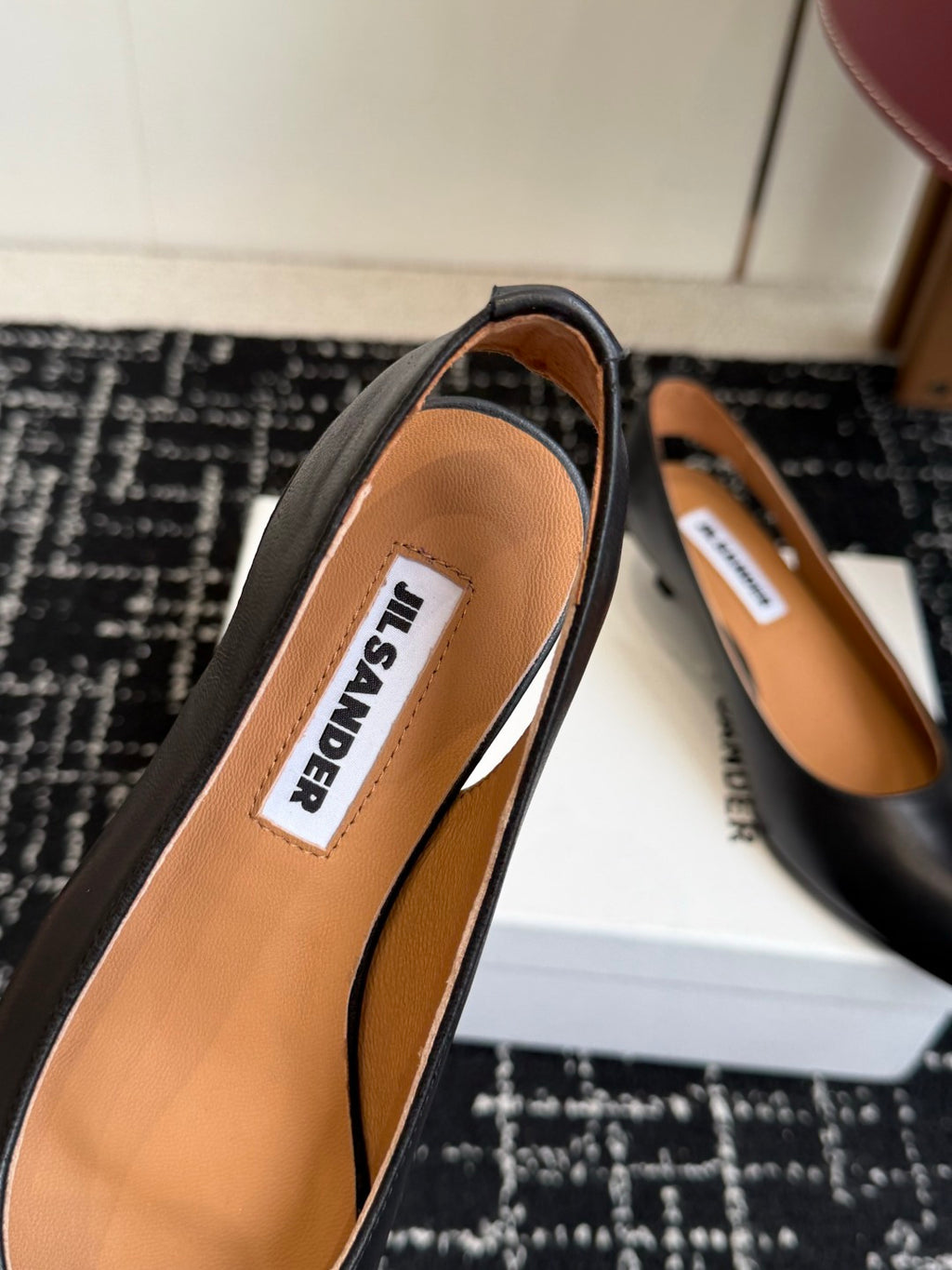 Jil Sander Low-Heel Mule Sandals (Black)