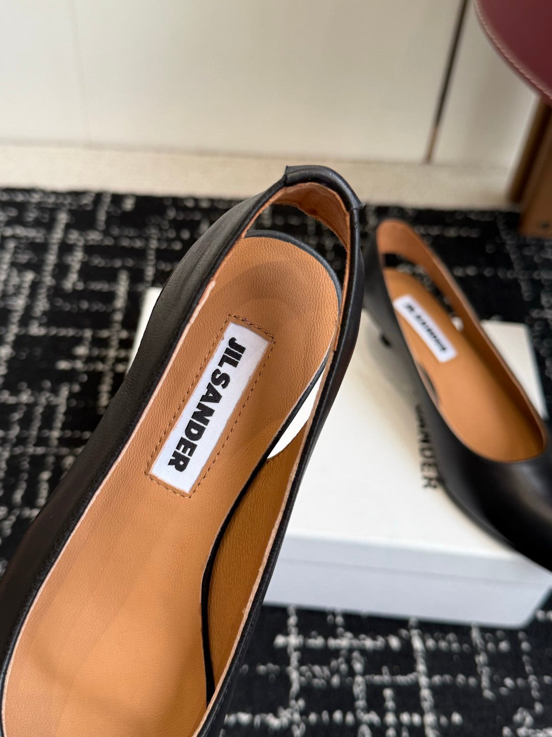 Jil Sander Low-Heel Mule Sandals (Black)
