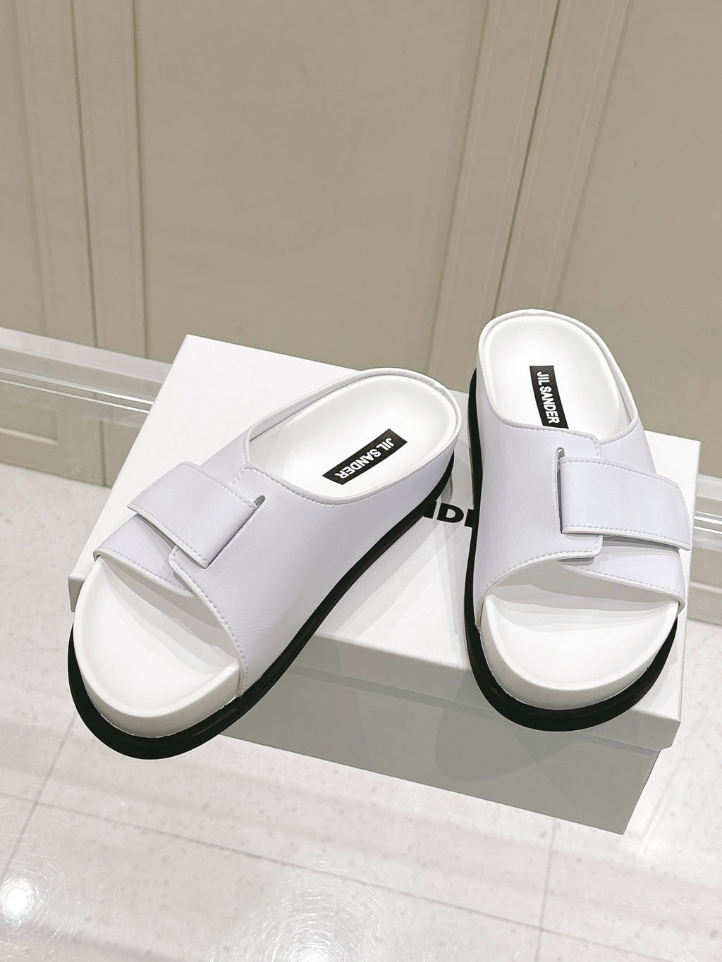 Jil Sander New Beach Slides (White)