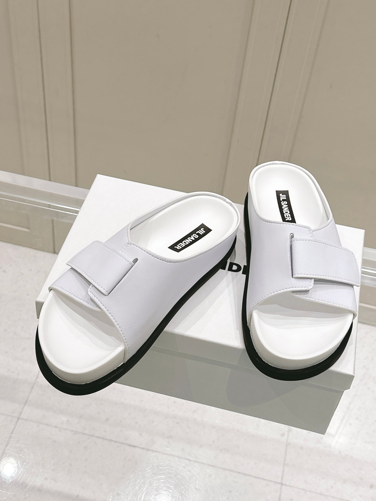 Jil Sander New Beach Slides (White)