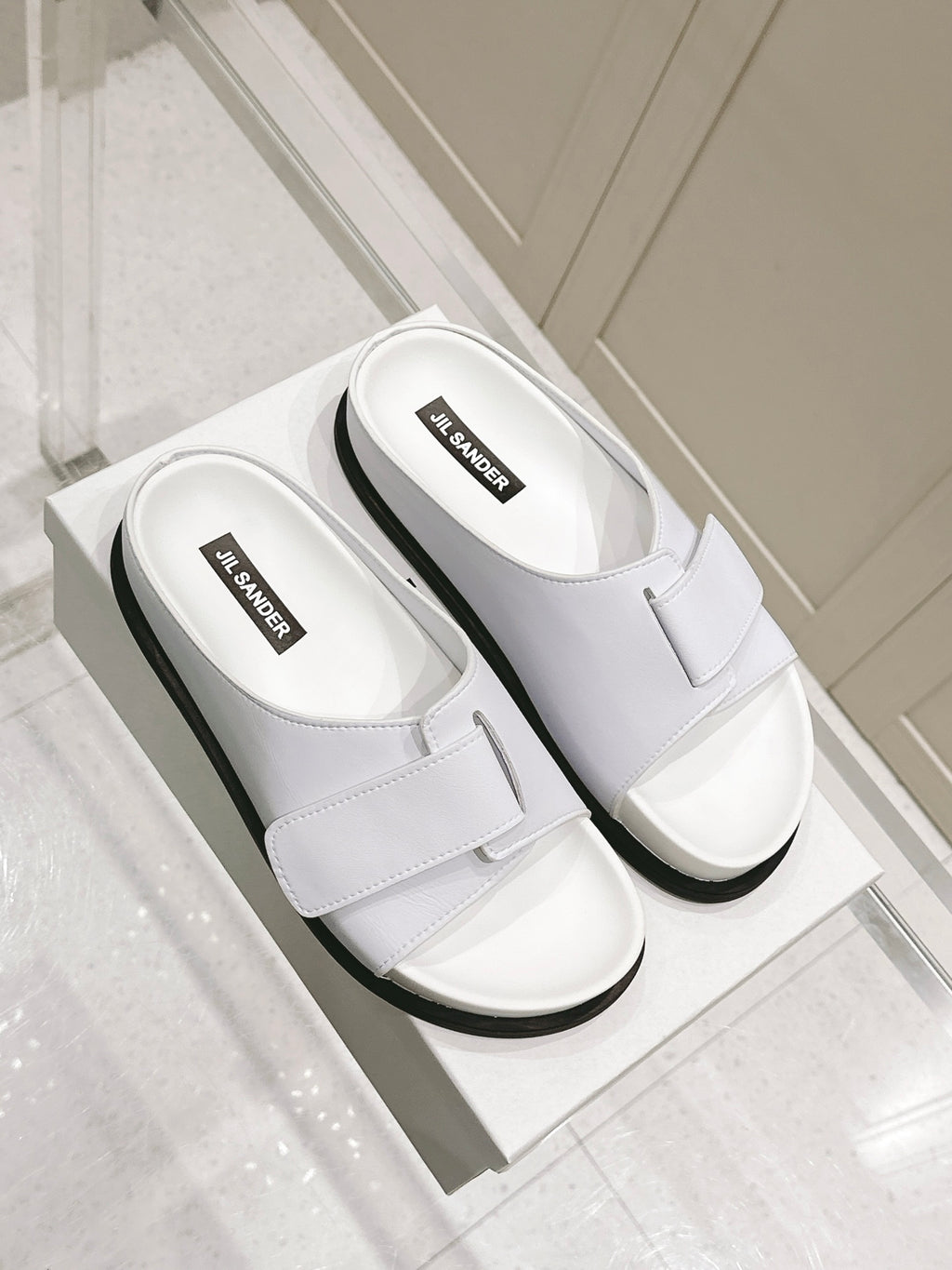 Jil Sander New Beach Slides (White)