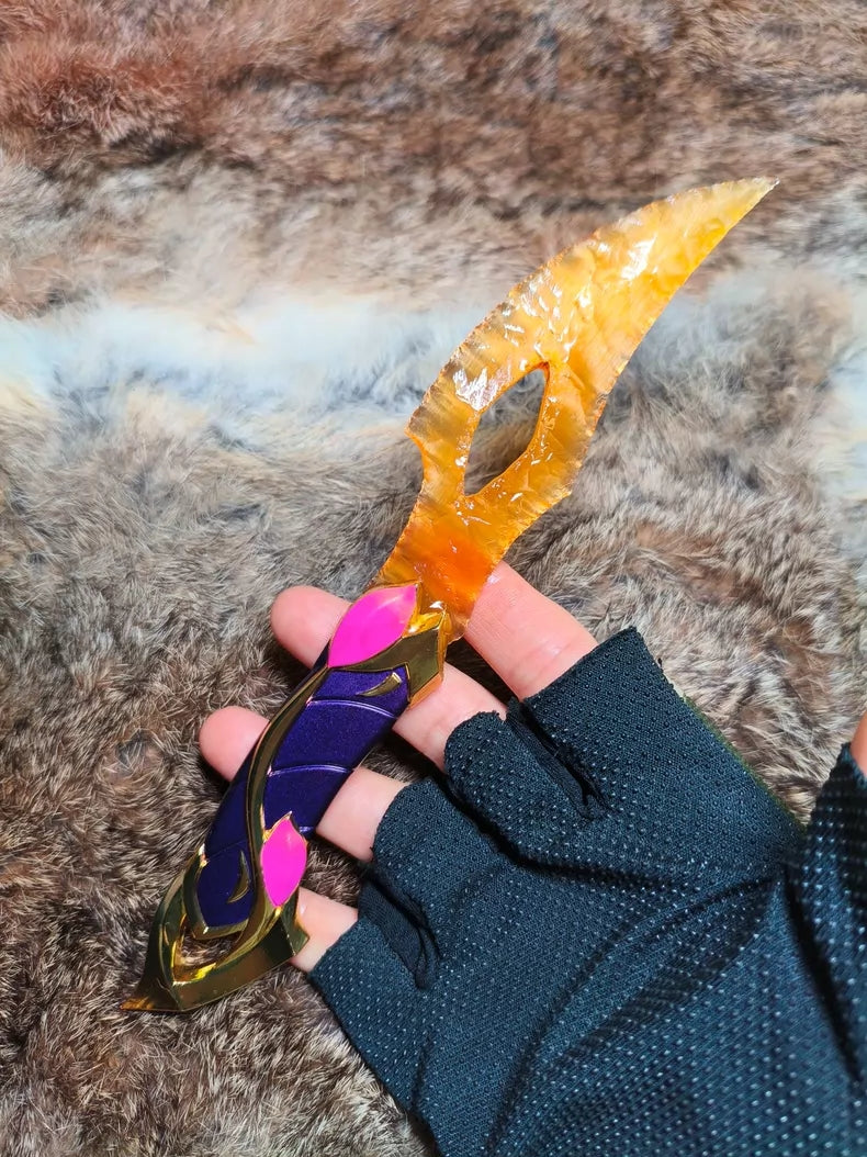VALORANT-Inspired Hand-Crafted Stone Ornament/Gift: "Flowing Wind, Swirling Snow" (Golden Cat's Eye Hand-Crafted Stone) – Spirit Blossom Themed Display Piece