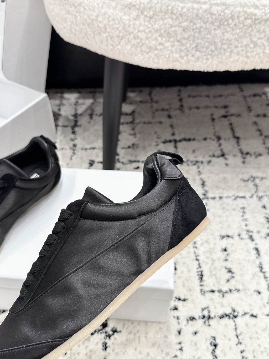Jil Sander Satin German Army Trainers (Black)