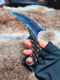 Custom-made "Chipped Stone Tool" style rotating Dilophosaurus toe-claw knife model (inspired by CS:GO/CrossFire game merchandise).