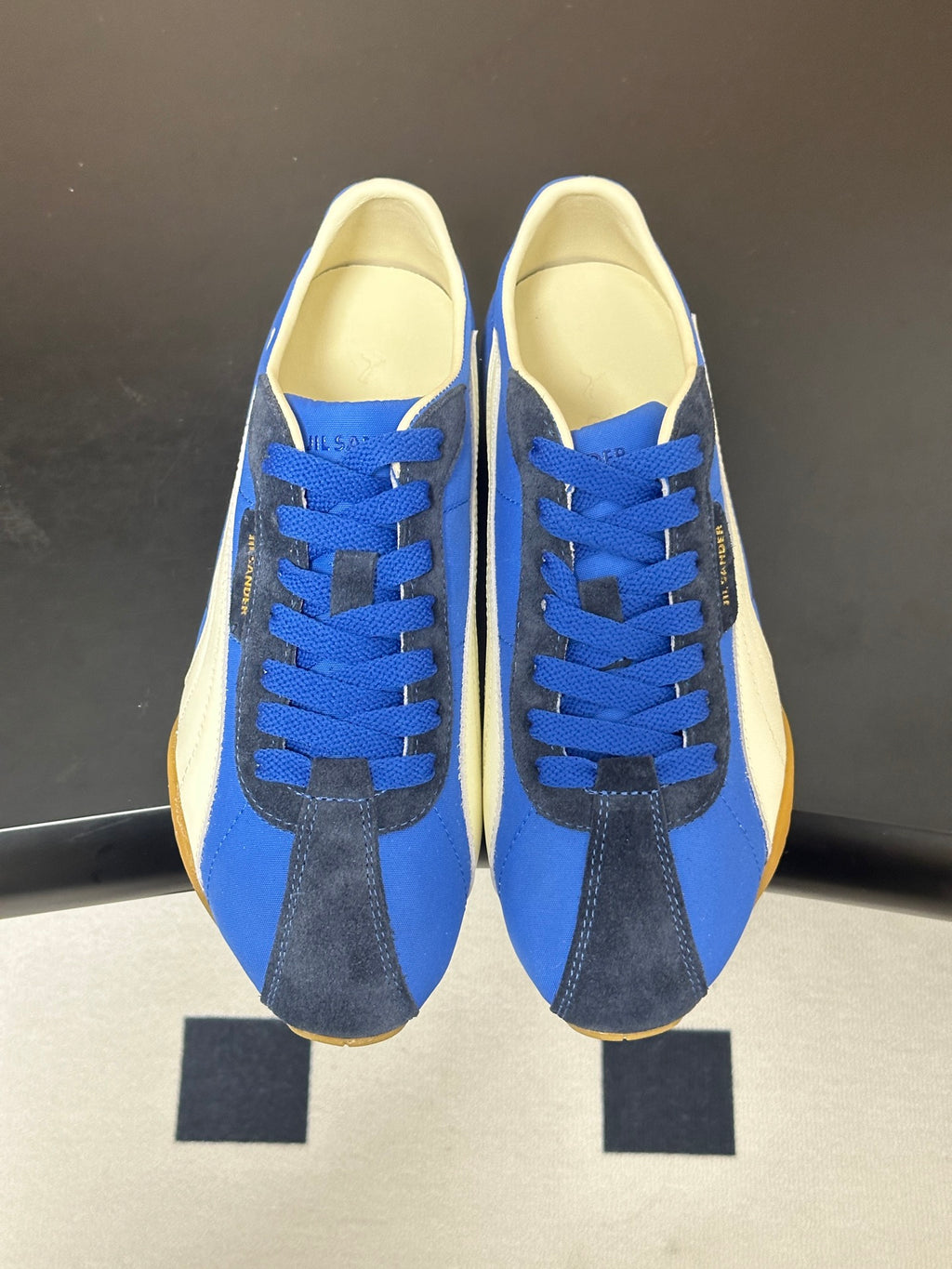 JIL SANDER x Puma Collaboration Low-Top "German Army Trainer" Style Sneakers (Blue)