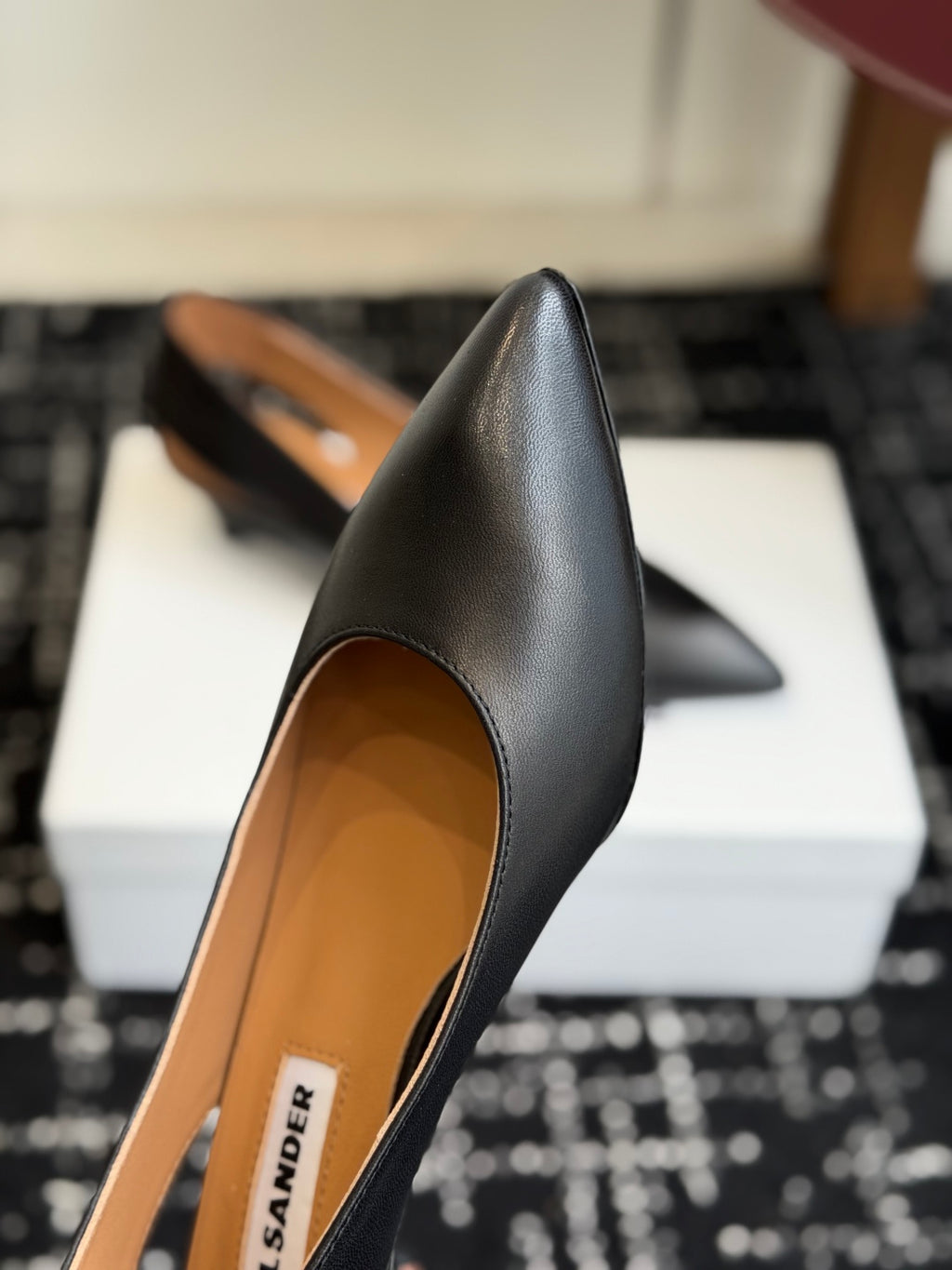 Jil Sander Low-Heel Mule Sandals (Black)