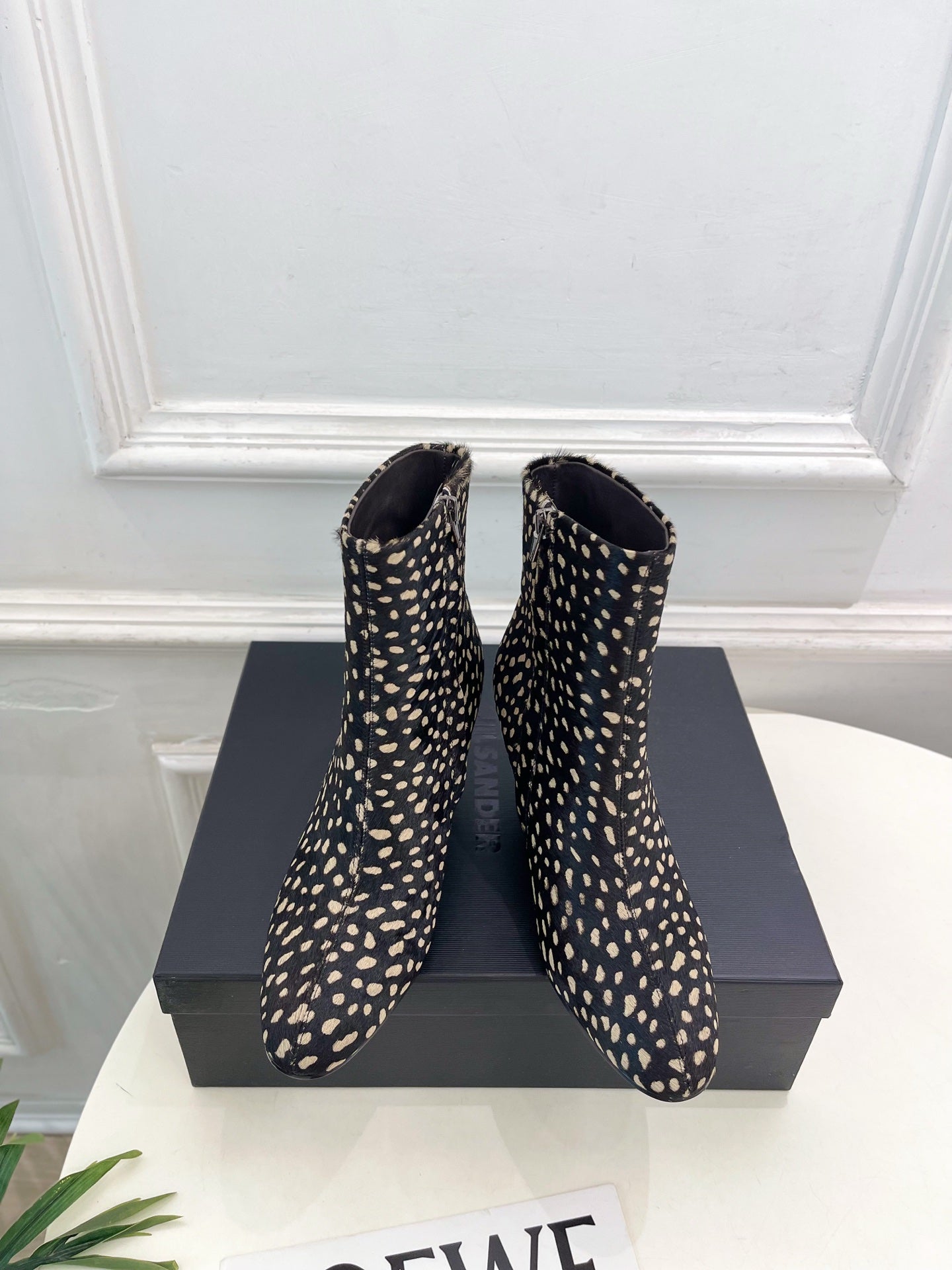 Jil Sander Minimalist Retro Round-Toe Block-Heel Ankle Boots