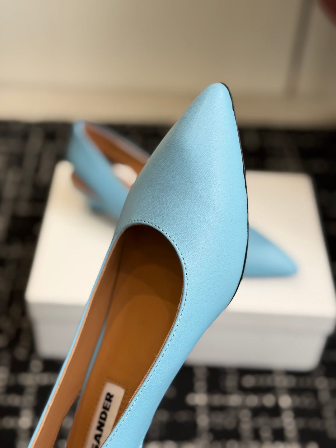 Jil Sander Low-Heeled Mule Sandals (Blue)