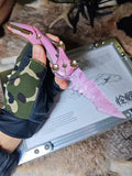 Blade of Mercy (Delta Ops Remake): Girly-pink knapped stone blade with pink cat's-eye finish.