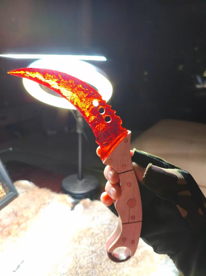 Handmade replica of the CS:GO Karambit Ruby (Red Gem)
