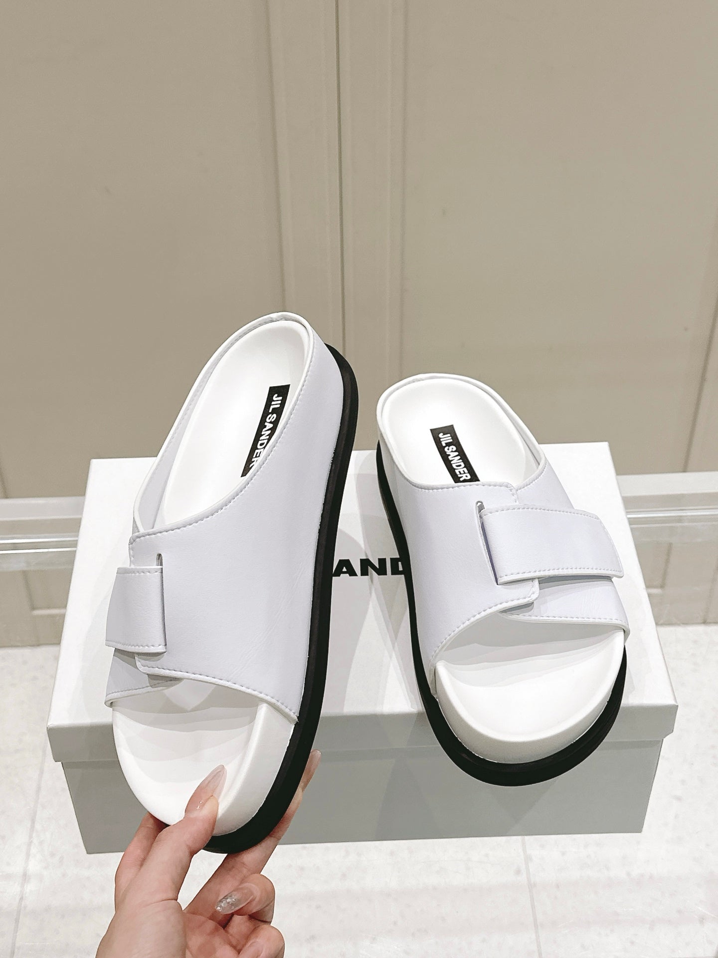 Jil Sander New Beach Slides (White)