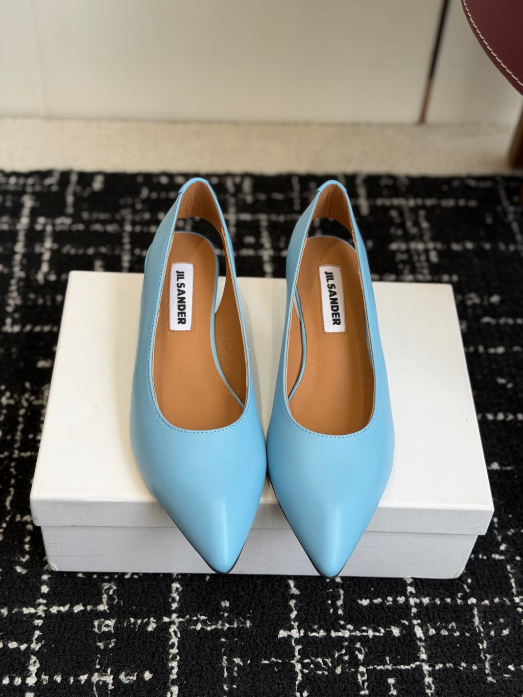 Jil Sander Low-Heeled Mule Sandals (Blue)