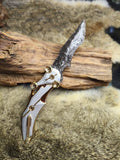 Knapped Stone Blade – Delta "Blade of Mercy" – Delta Force Knife – "Mercy" – Blade of Mercy (In Stock) – Silver Sheen Obsidian Blade