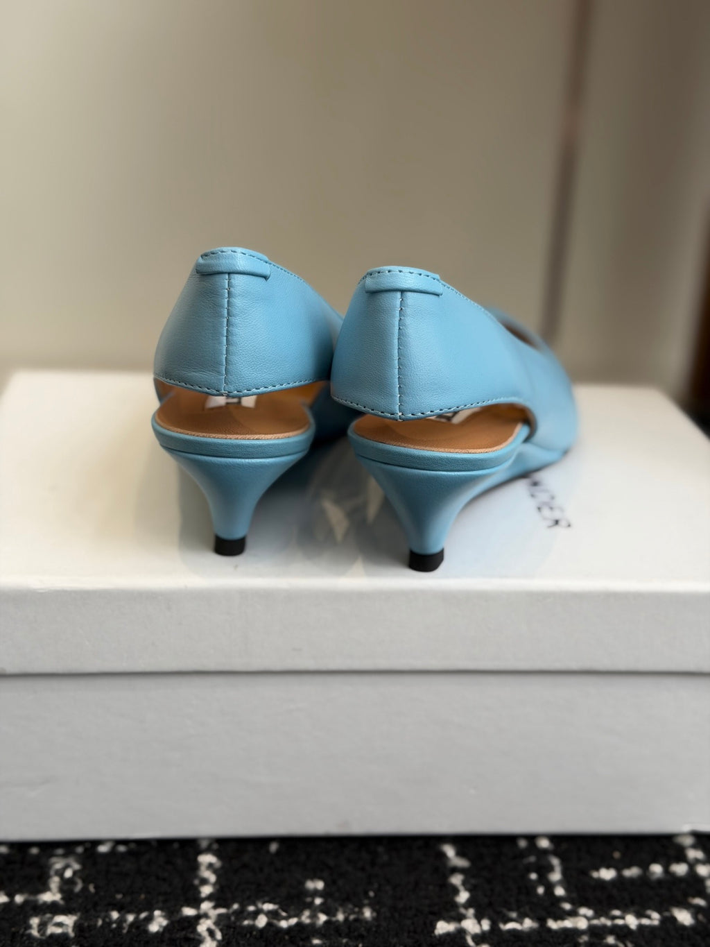 Jil Sander Low-Heeled Mule Sandals (Blue)