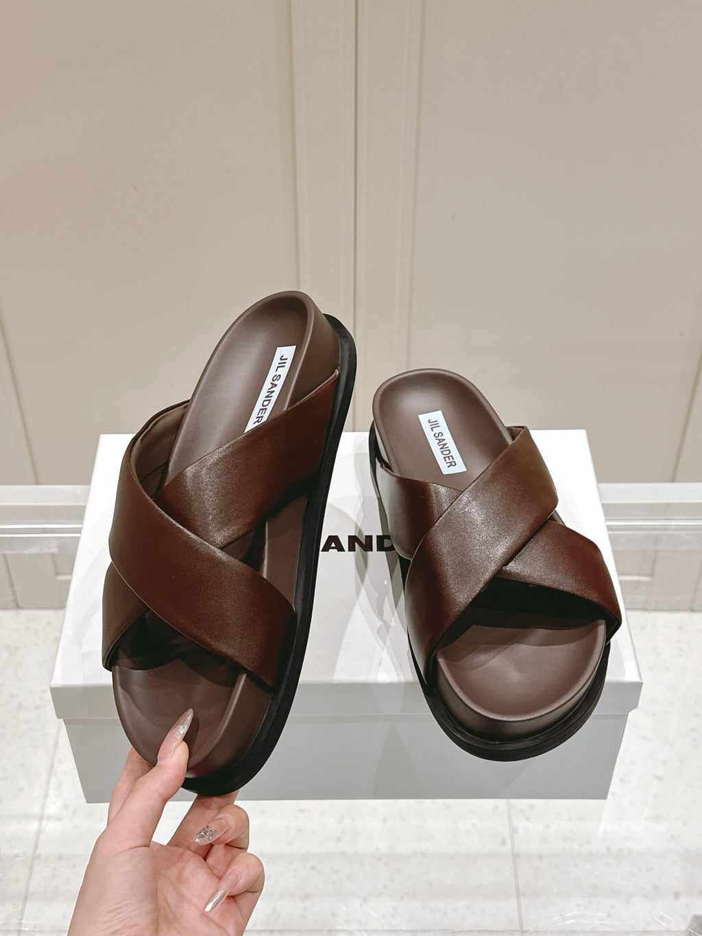 Jil Sander Spring/Summer New Beach Slides (Brown)