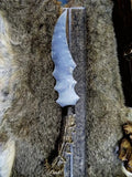 Hand-crafted stone knives; custom "Frost Dragon-Crystal" hunting knife series—a frost-imbued blade.