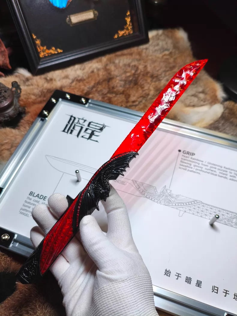 Delta Force: "Dark Star Demon" (Corrupted/Dark Form); Hand-forged stone-style knife (custom-made).