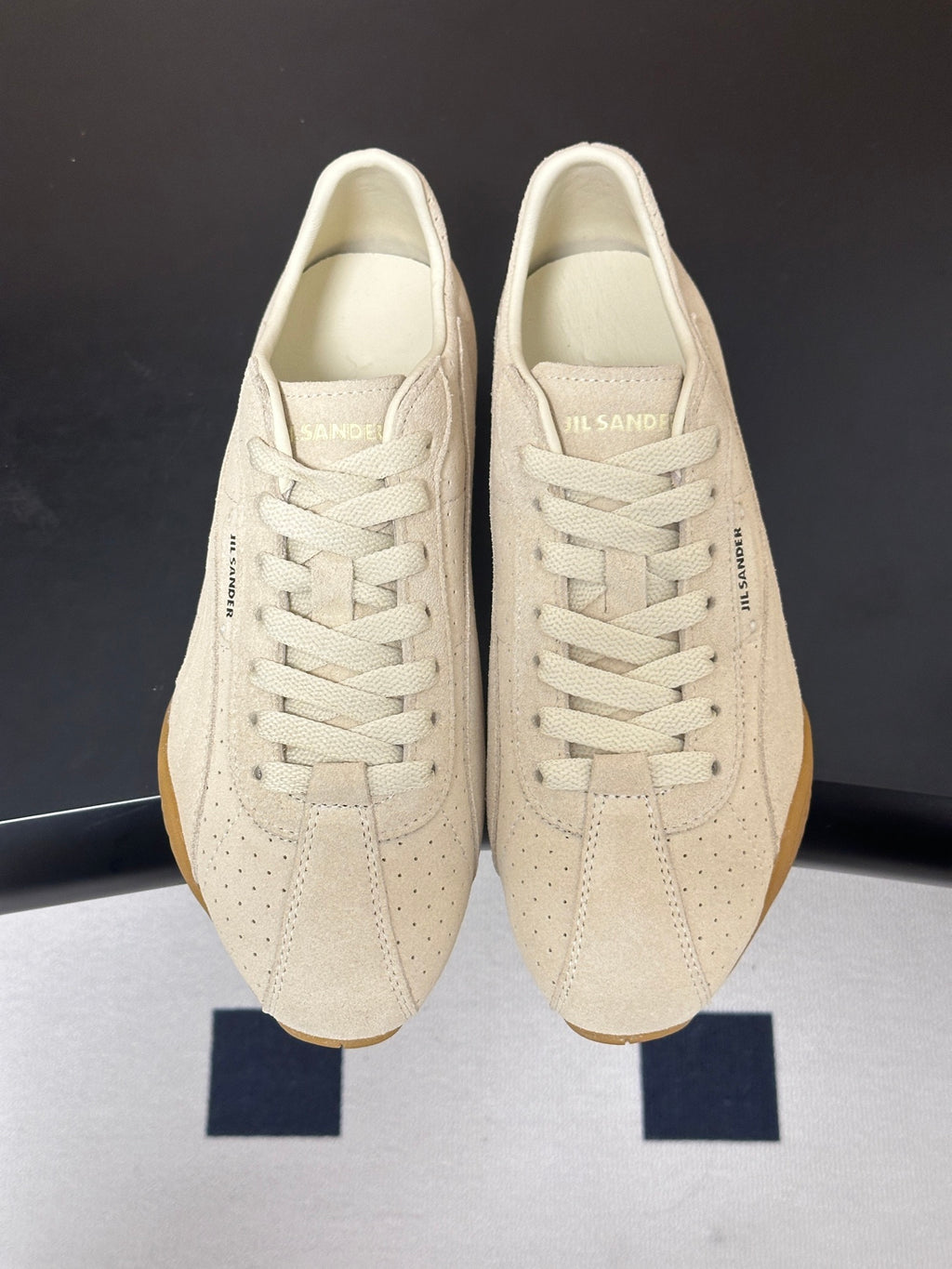 JIL SANDER x PUMA Collaboration Low-Top "German Army Trainer" Style Sneakers (Off-White)