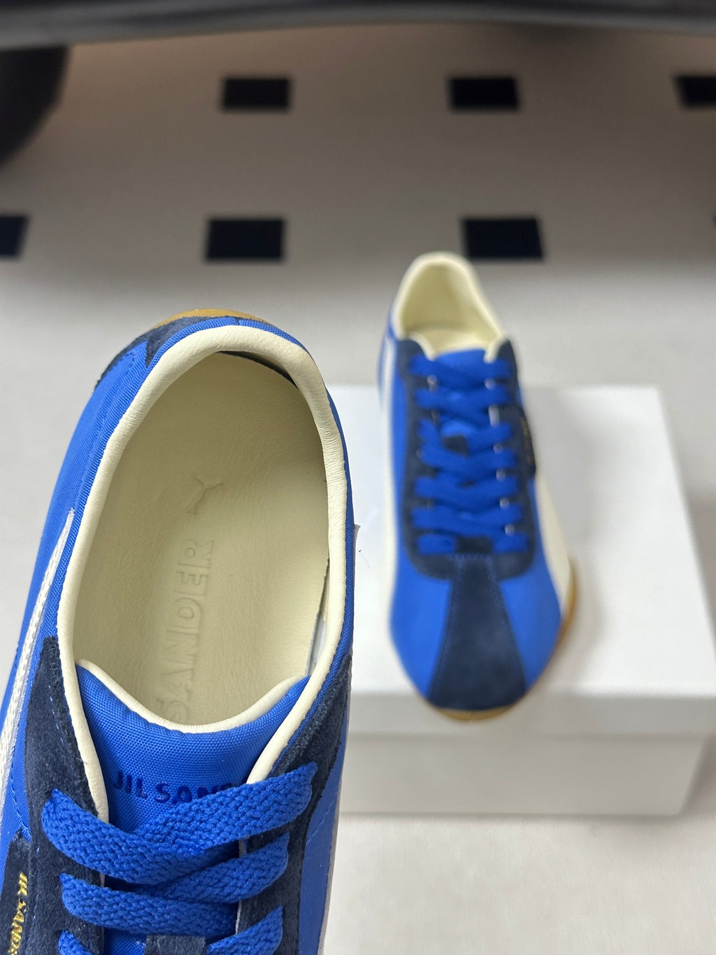 JIL SANDER x Puma Collaboration Low-Top "German Army Trainer" Style Sneakers (Blue)