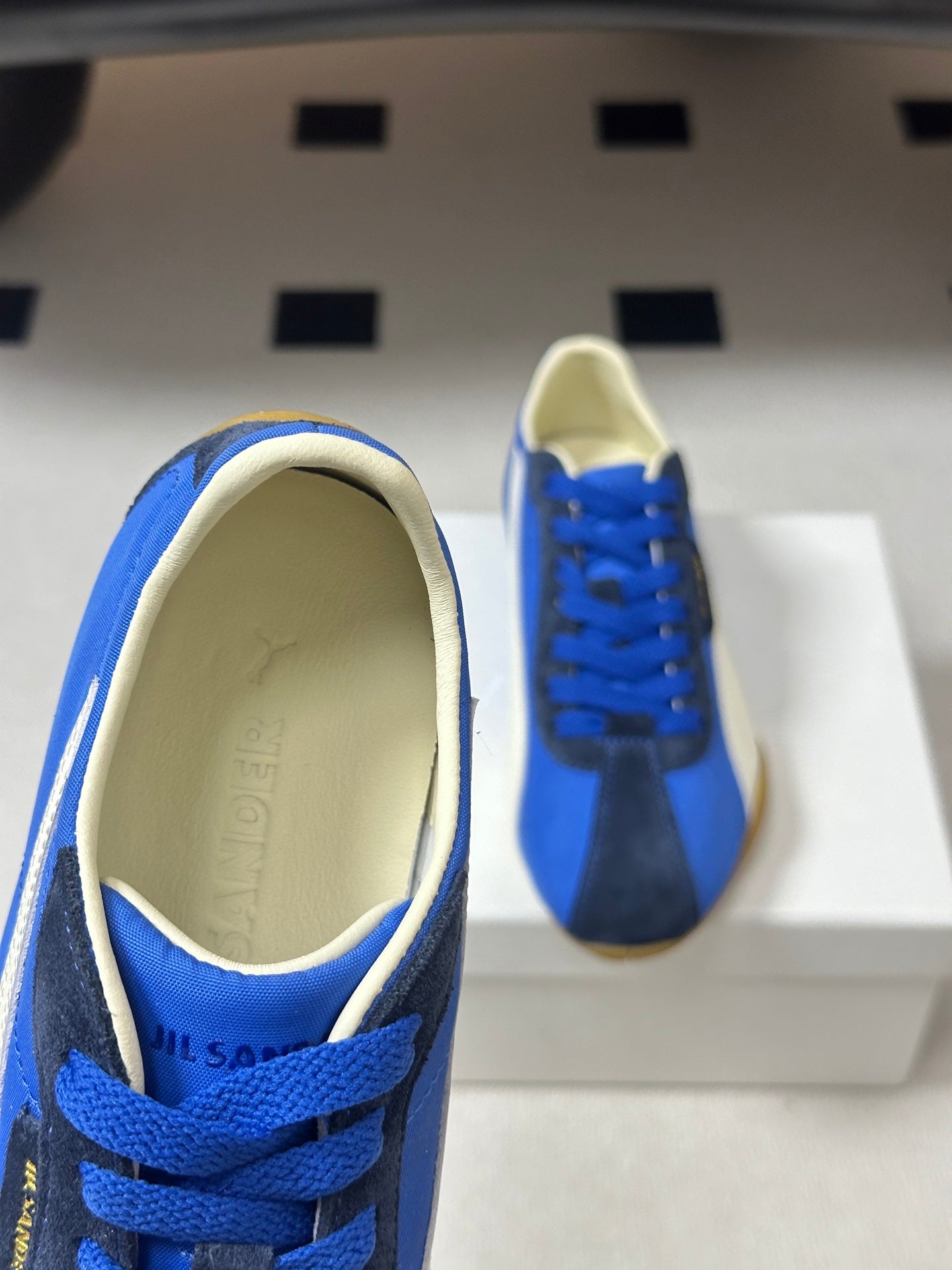 JIL SANDER x Puma Collaboration Low-Top "German Army Trainer" Style Sneakers (Blue)